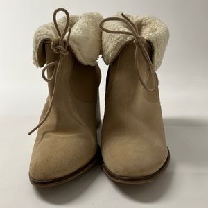 Farylrobin tan suede booties/boots size 8.5